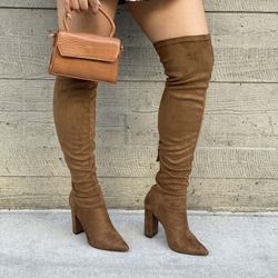 Fall Boots Stretch Suede