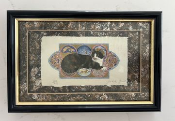 Isabelle Brent limited edition, signed art print titled "Tuxedo Cat"
