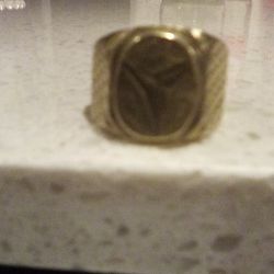 Men's Brass 18 K Gold Plated Ring