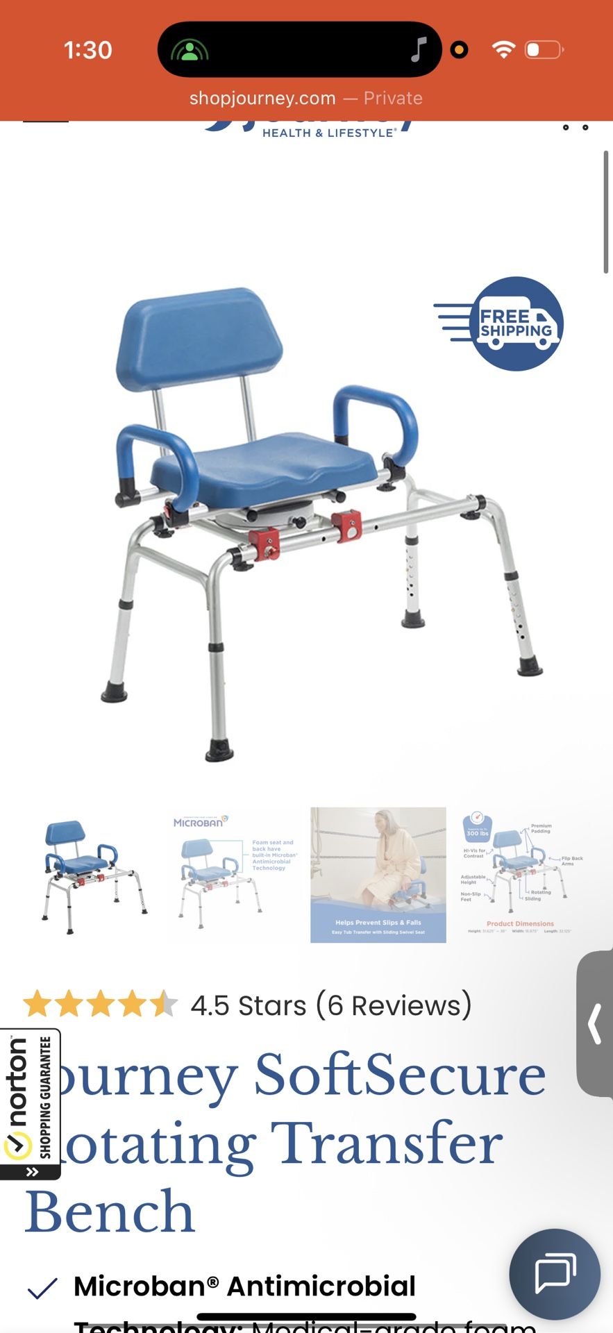 Journey SoftSecure Rotating Transfer Bench