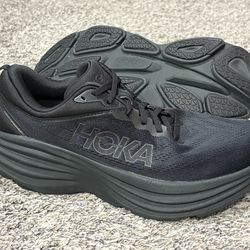 Men’s HOKA ‘Bondi 8’ Black Sneakers Size US 9.5 - 4E