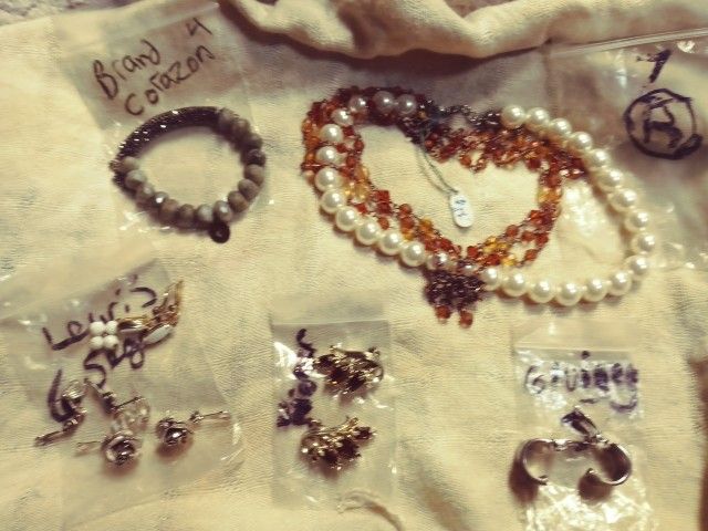 Vintage Designer Stamped Assorted Jewelry Lot Amazonite Bracelet