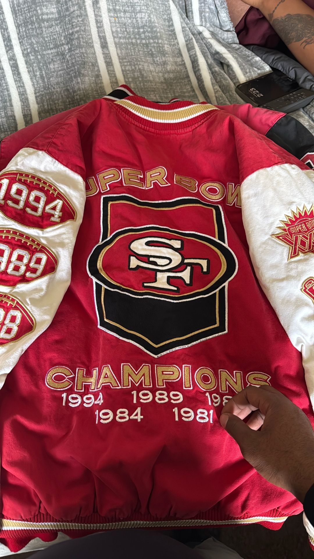 Vintage 49ers bomber jacket