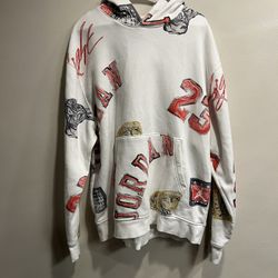 Mens Nike Jordan Brooklyn Fleece Pullover Hoodie White FN4545-133 Size Large  