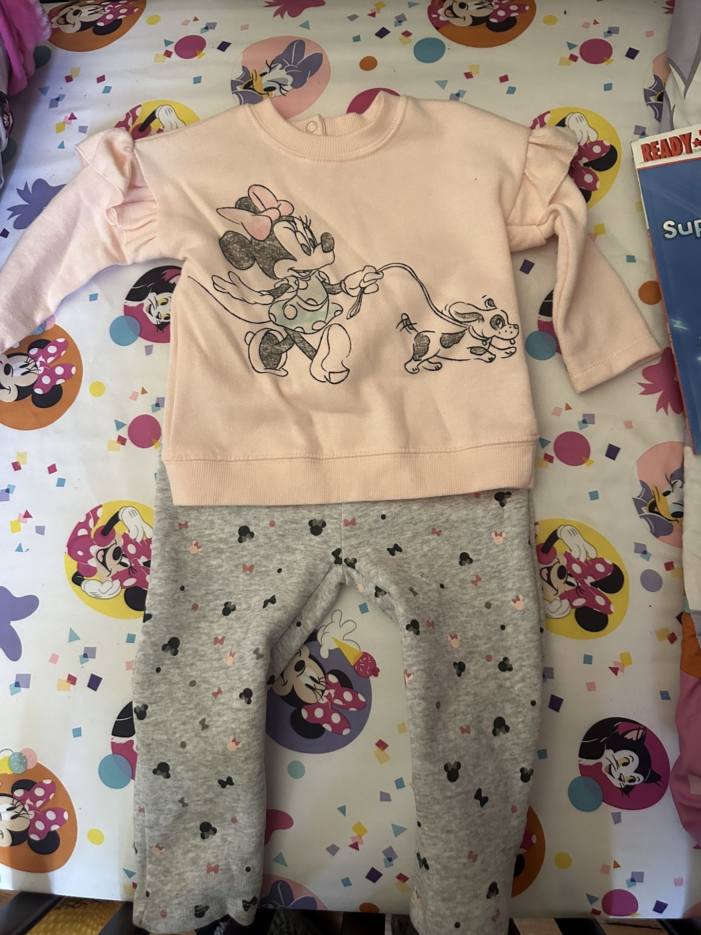 Toddler Girl Minnie Mouse Sweat Suit Set