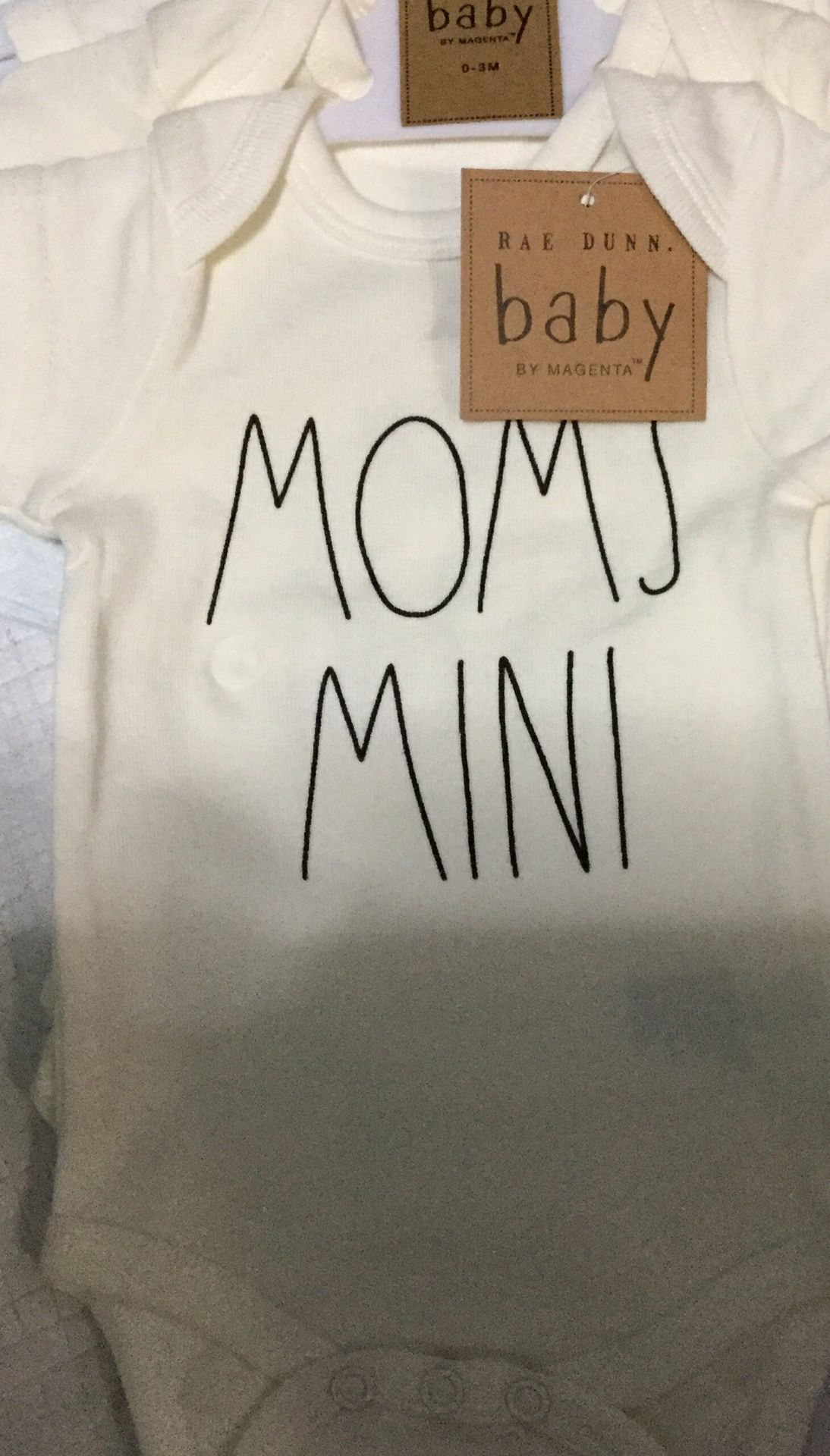 New Rae Dunn baby onesie set