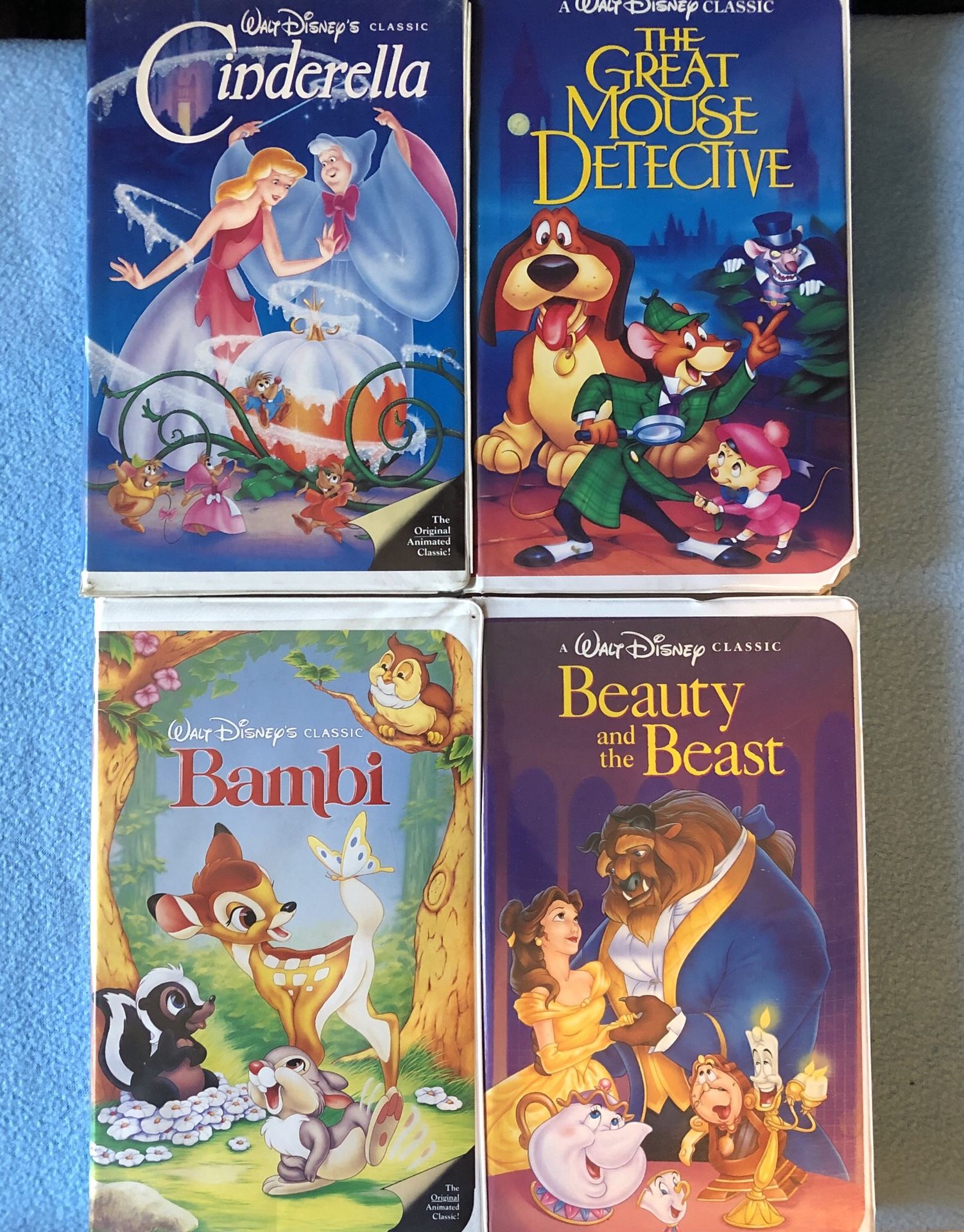 4 Disney Black Diamond Rare Edison VHS Tapes