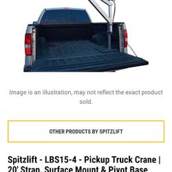 Spitz Lift Truck Bed Mounted Hoist Crane