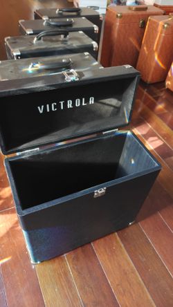 Record cases Victrola slightly used half price 12 to choose from