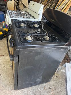 Black GE Freestanding Gas Range Stove