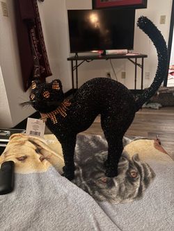 🐈‍⬛ Black Cat Halloween Decoration – $5 OBO 🎃