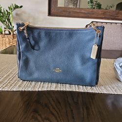Coach MIA PEBBLE LEATHER SNAKE EMBOSSED SHOULDER STRAP