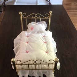 American Girl Doll Brass Bed, With Mattress, Duvet, Pillow for Sale in Los  Angeles, CA - OfferUp