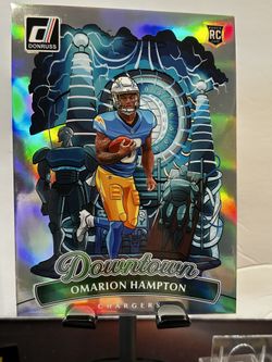 2025 Panini Donruss Omarion Hampton RC Jumbo Downtown #16 Los Angeles Chargers