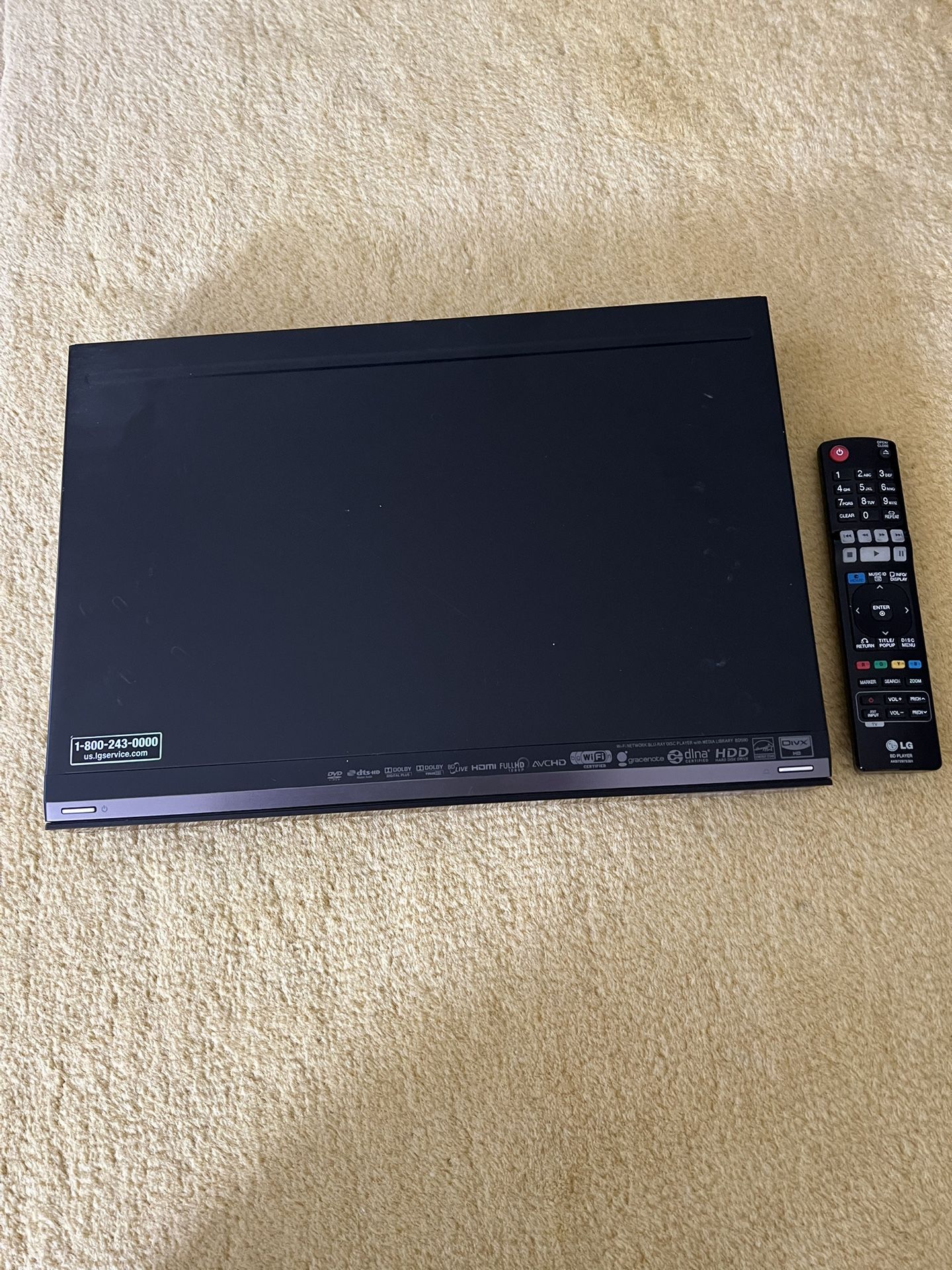 LG BD590 Blue Ray Player