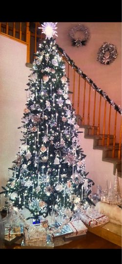 9ft Christmas tree with lights