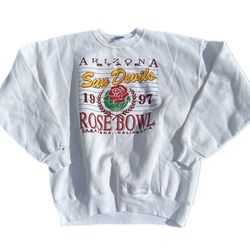 Vintage 1997 ARIZONA STATE SUN DEVILS Football ROSE BOWL Sweatshirt XL Crewneck