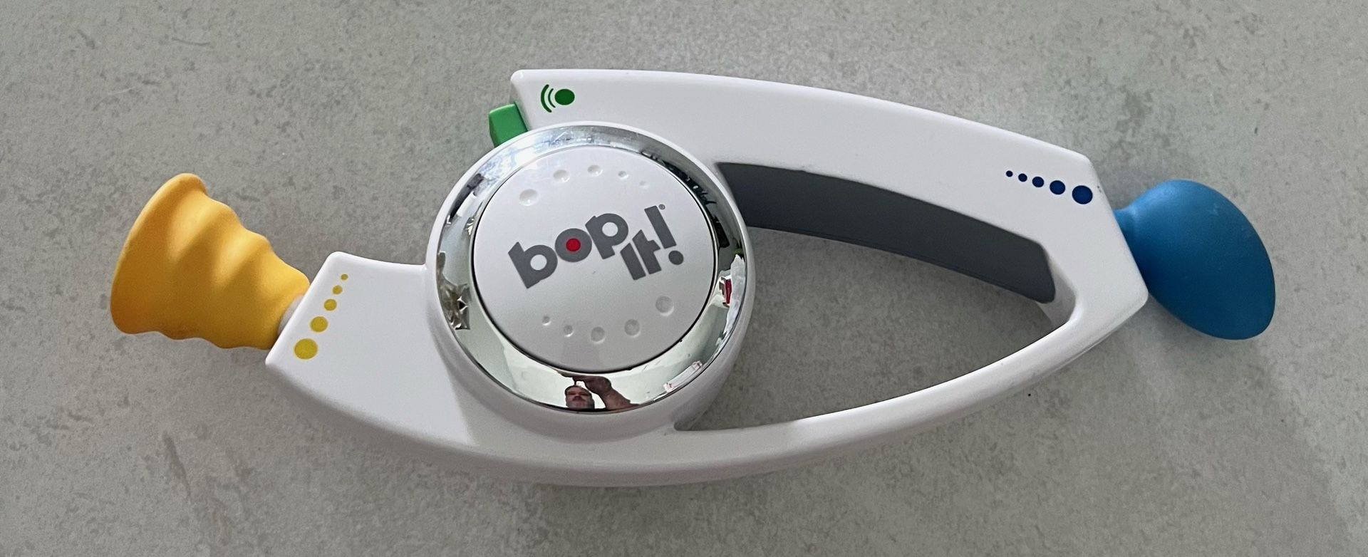 BOP IT! Talking Handheld Electronic Reflex Game White Hasbro