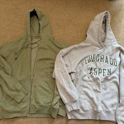 Lot Of 2 Brandy Melville John Galt Hoodies Zip