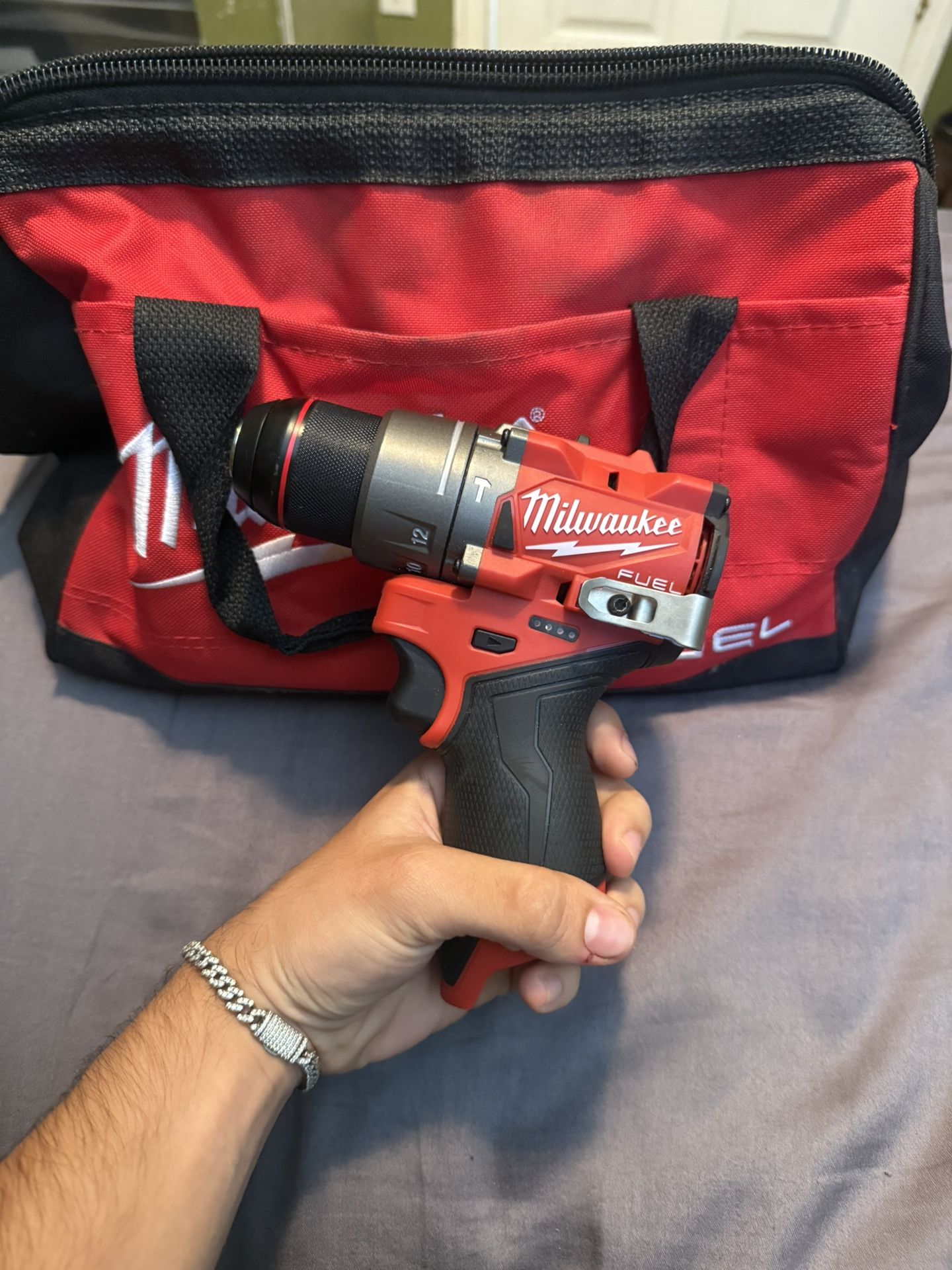 Milwaukee Drill M12 Fuel With Bag 