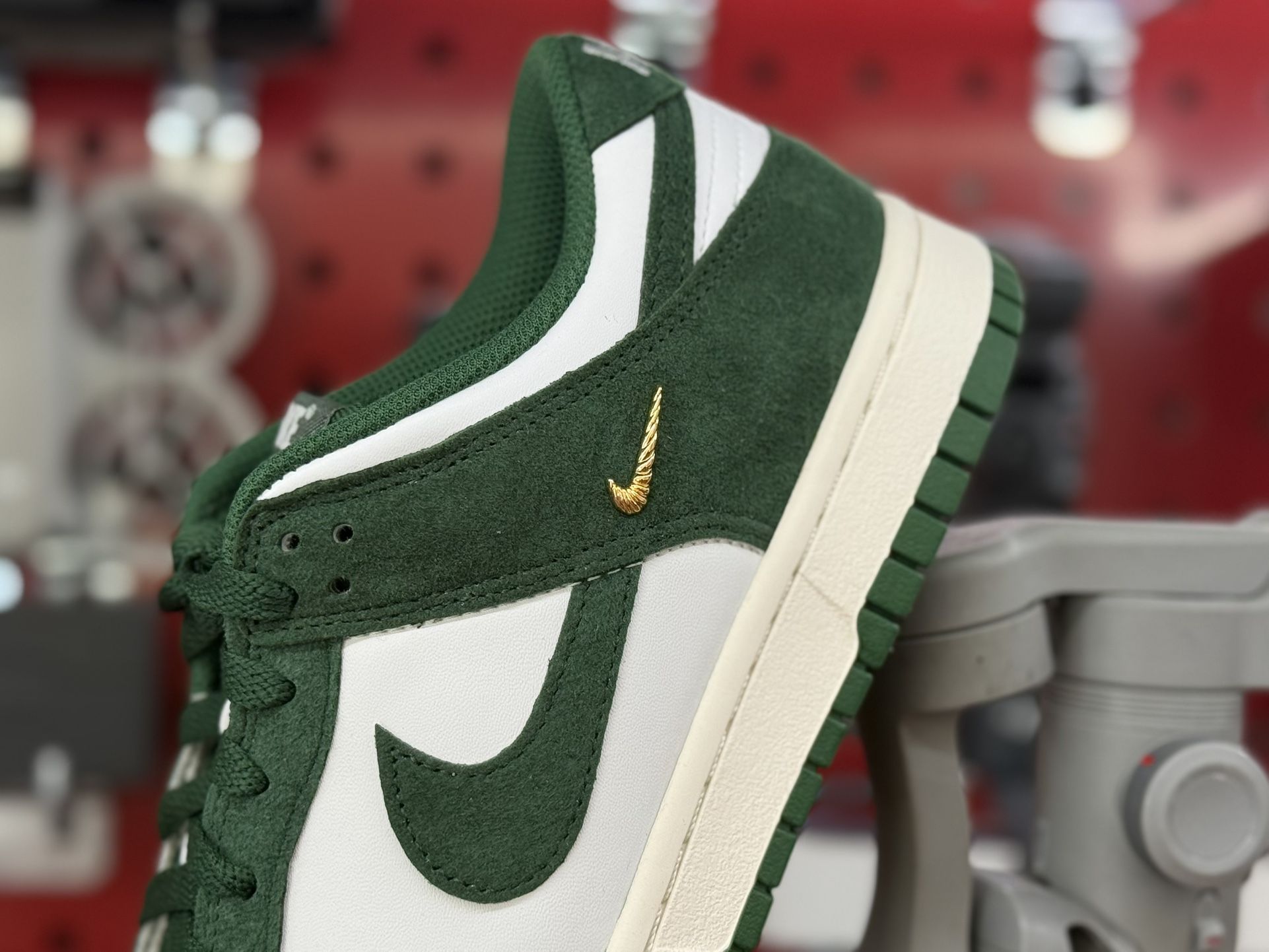 Nike Dunk Low Gorge Green Gold Mini Swoosh (W)