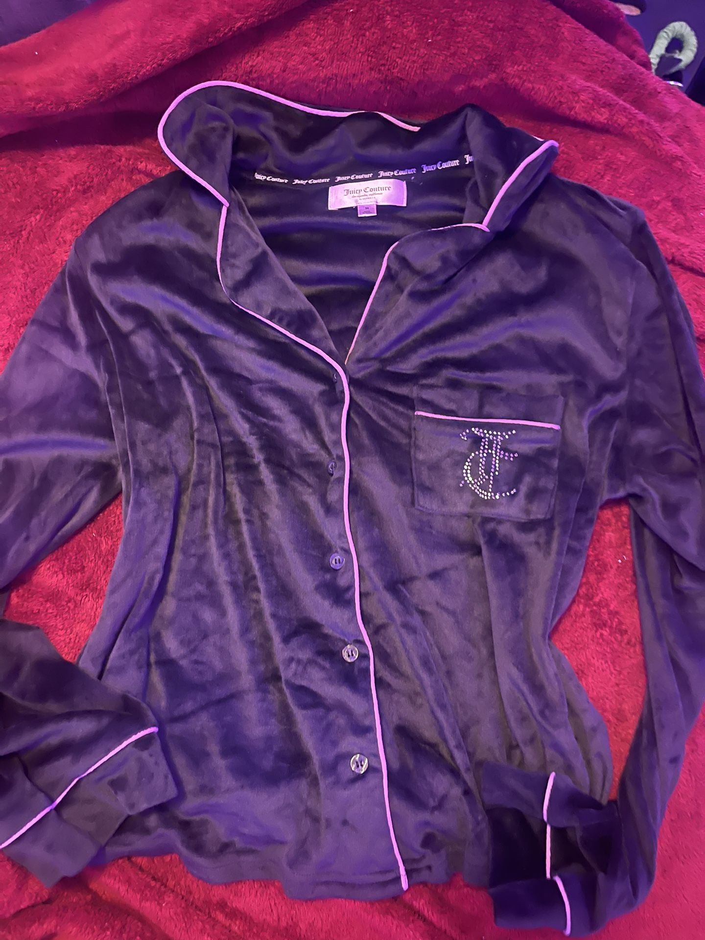 Juicy Couture purple and pink velour pyjama 