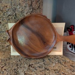 Mid Century Vintage Wooden Carved Fish Dish, Plate, Tiki Wall Decor