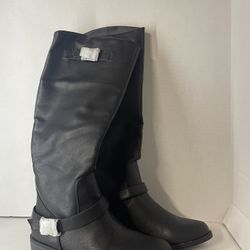 Women's Tall Shaft Boots with Buckle 8.5 M NIB