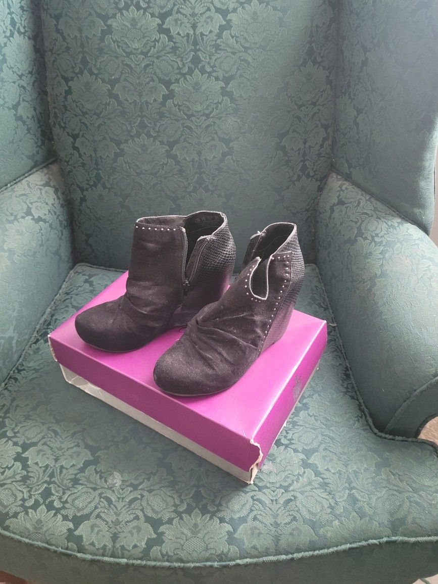 Black Suede Booties