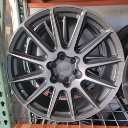 20x9 6x114.3 +20 BLACK RHINO WAZA BRUSHED GUNMETAL WHEELS – USED