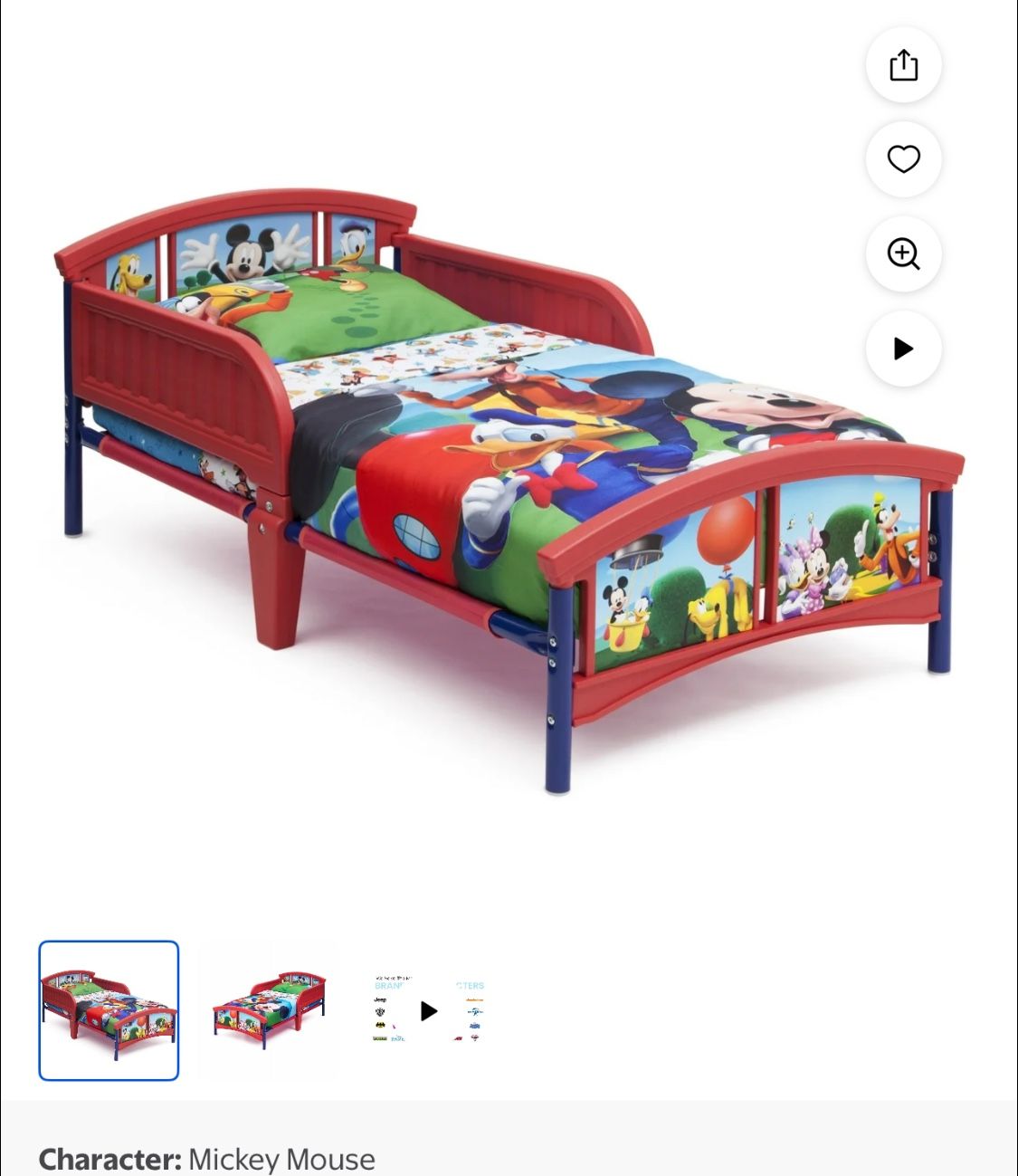Mickey Toddler Bed 