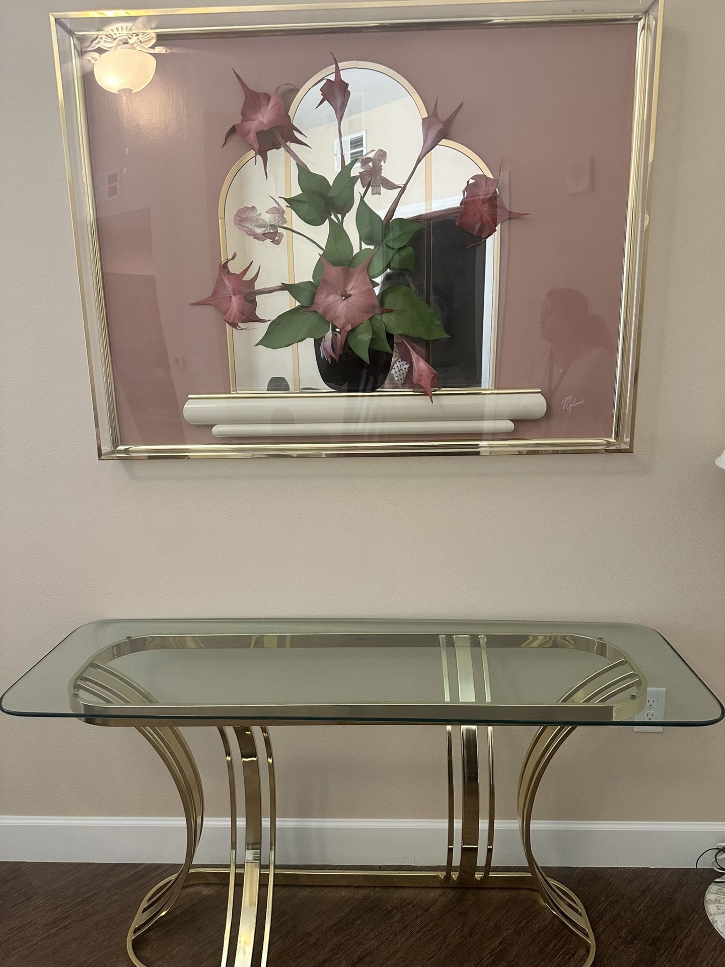 Glass Table and 3D Art