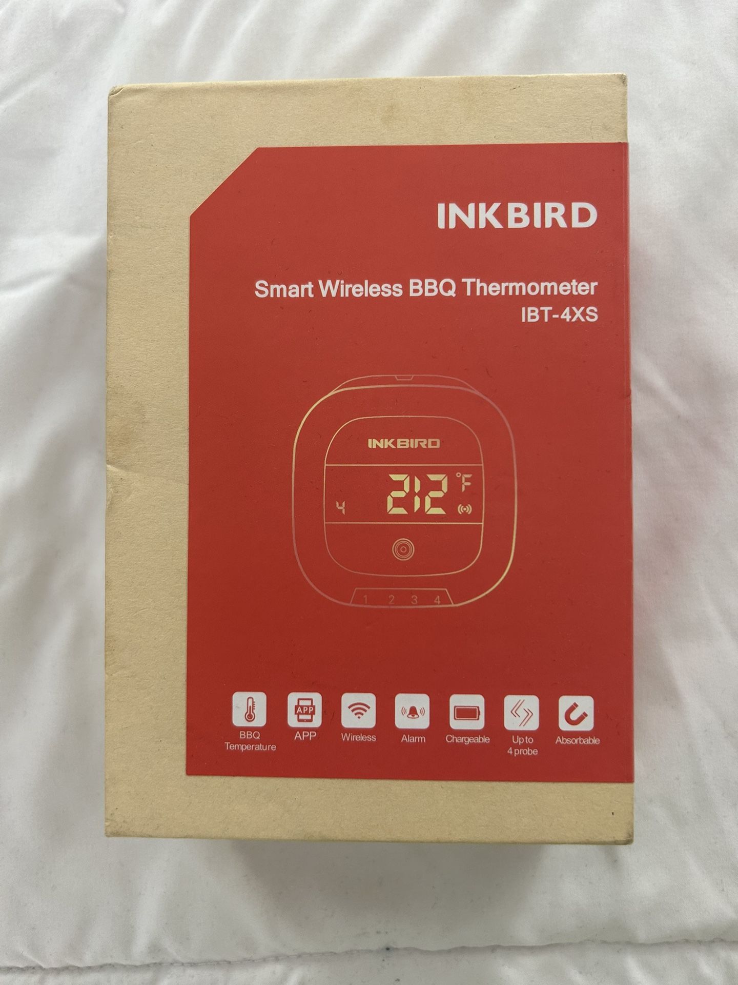 Inkbird IBT-4XS Bluetooth Wireless Grill BBQ Thermometer for Grilling with 4 Probes