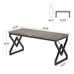 Modern Industrial Desk – Large & Sturdy