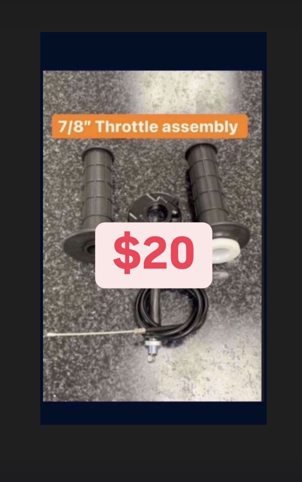 Twist Throttle Assembly Full Kit 7/8 New Mini Bike Go Kart Minibike Minibikes Mini Bikes Pit Bike Go Cart 