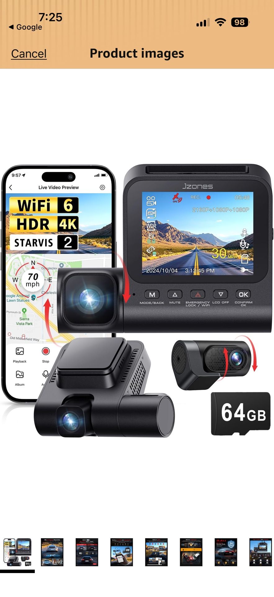 NEW - π 3-Channel 4K Dash Cam π