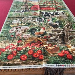 Farm Animal Quilt Panel