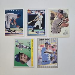 George Brett (5) Baseball Card Lot 
