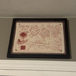 Lord Of The Rings Framed Map