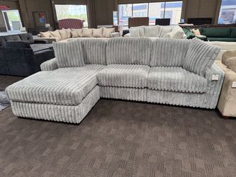 Light Gray comfy Fabric Sectional Sofa