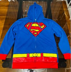 SUPERMAN COSTUME MEN HODDIE SIZE M