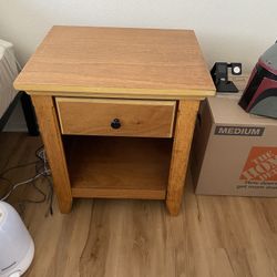 Matching Real Wood Nightstands