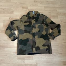 Mountain Hardwear HiCamp Shacket Jacket XL Camo Camouflage Sherpa Fleece