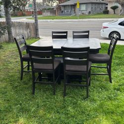 Dinning Table 6 Chairs W/ Leaf