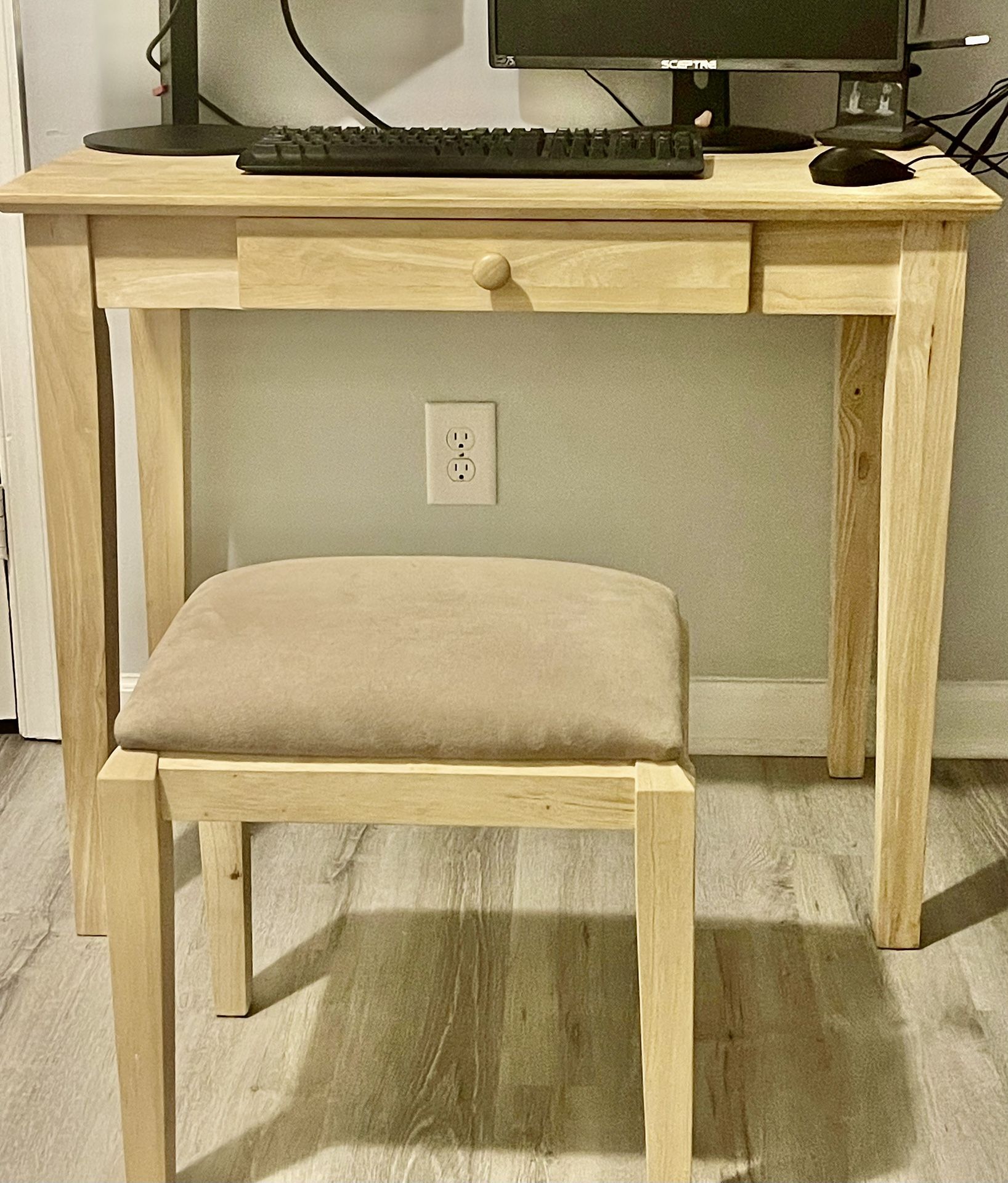 School desk/office with bench solid wood