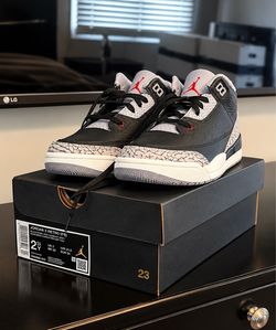 Nike Air Jordan 3 Retro Black Cement – Brand New – Size 2.5Y