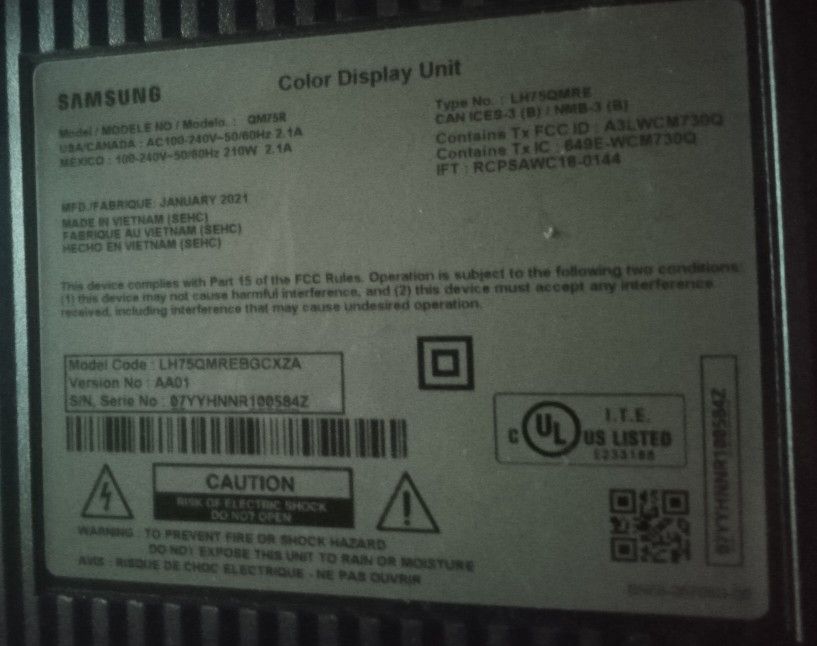 75" Samsung QMR Series [sinagage] Tv