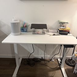 White Standing Desk 