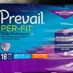 Prevail women’s large & Disposable underpants LG