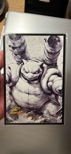 Pokemon Kado art board Blastoise sketch art 6x4 in